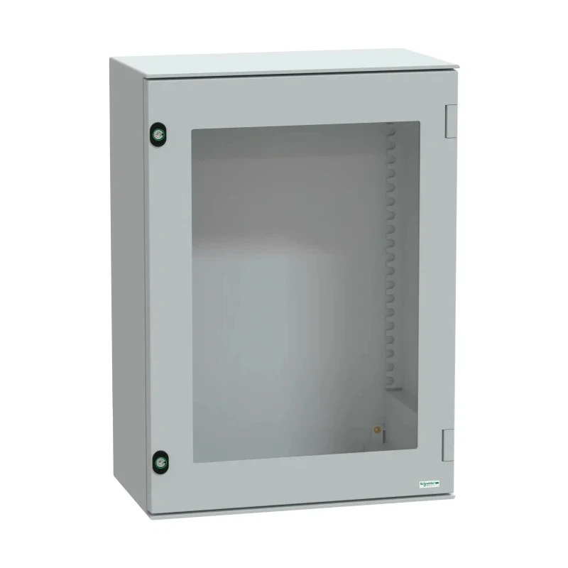 Schneider Electric PanelSeT Series Polyester Wall Box, IP66 Transparent Door, 747 mm x 536 mm x 300 mm NSYPLM75TG