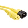 RS PRO Straight to Straight Power Cord, C13 to C14, 3m Yellow PVC, 250V 10A 123-0941