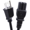 RS PRO Straight to NEMA 5-15 Power Cord, 2 m, 125V, Black PVC, 10A, 123-0950