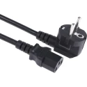 RS PRO Straight to CEE 7/7 Power Cord 2 m Black Low Smoke Zero Halogen 250V 10A 123-0958