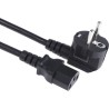 RS PRO Straight to CEE 7/7 Power Cord 2 m Black Low Smoke Zero Halogen 250V 10A 123-0958