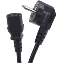 RS PRO Straight to CEE 7/7 Power Cord 2 m Black Low Smoke Zero Halogen 250V 10A 123-0958