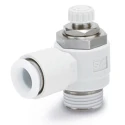 SMC AS230 Series Speed Controller, Inlet Female, Outlet Female, Steel Body, Maximum Operating Pressure 1 MPa, 