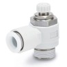 SMC AS230 Series Speed Controller, Inlet Female, Outlet Female, Steel Body, Maximum Operating Pressure 1 MPa,