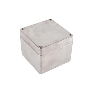 Hammond 1590Z Series Die Cast Aluminium General Purpose Enclosure, Clear Natural Lid, IP68, IK08, 100x100x81 mm 1590Z080