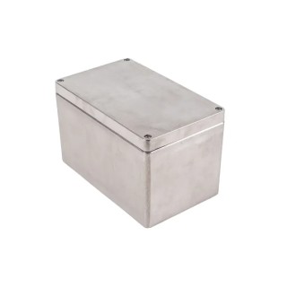 Hammond Die Cast Aluminium General Purpose Enclosure, Clear Natural Lid, IP68, IK08, 160x160x260 mm 1590Z163