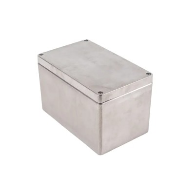 Hammond Die Cast Aluminium General Purpose Enclosure, Clear Natural Lid, IP68, IK08, 160x160x260 mm 1590Z163