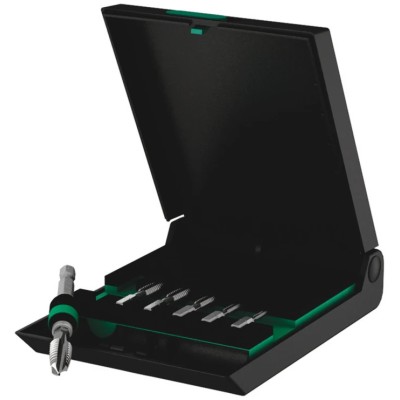 Wera Tap Set M3 to M10 Metric Standard, HSS, 7 Pieces, Universal Rapidaptor, 05104654001