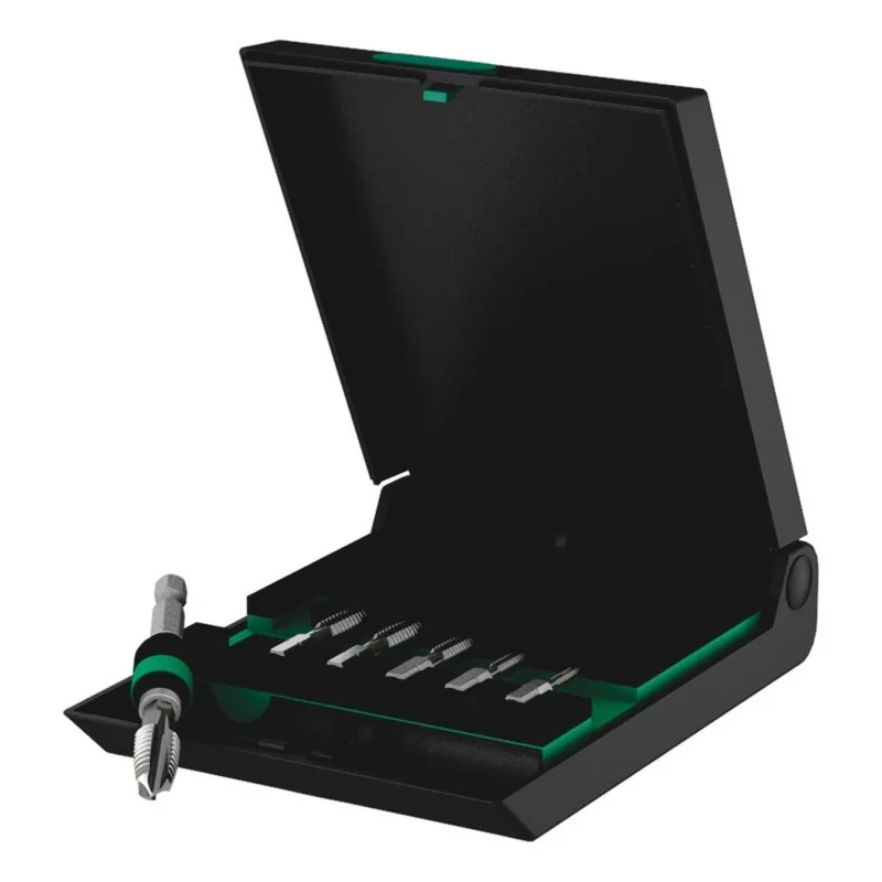 Wera Tap Set M3 to M10 Metric Standard, HSS, 7 Pieces, Universal Rapidaptor, 05104654001