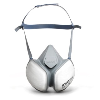 Moldex Compact Mask Series Half Mask Respirator, Size M, Hypoallergenic White/Grey 512001