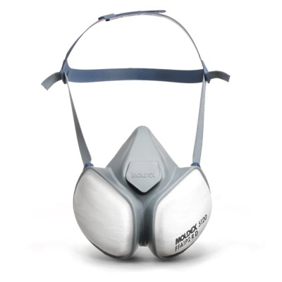 Moldex Compact Mask Series Half Mask Respirator, Size M, Hypoallergenic White/Grey 512001