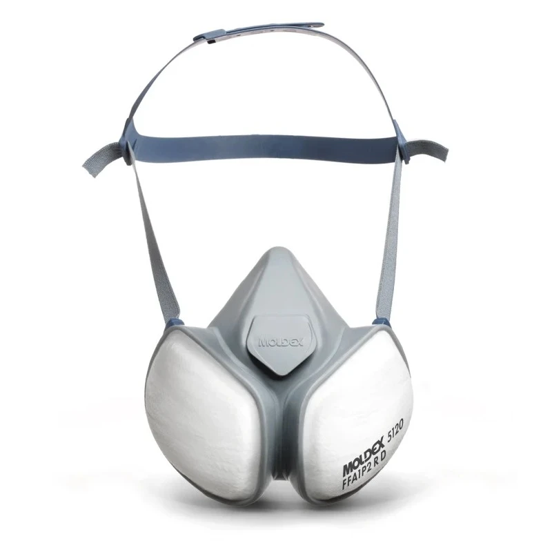 Moldex Compact Mask Series Half Mask Respirator, Size M, Hypoallergenic White/Grey 512001