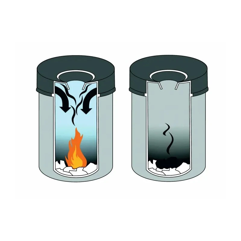 Durable Waste Basket Safe Round Steel Flip Bin 15L, Fire Retardant, Grey 330510