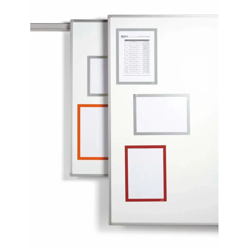 Durable Red Wall-Mount Magnetic A4 Frame, Plastic, 323 mm Height, 236 mm Width 486903