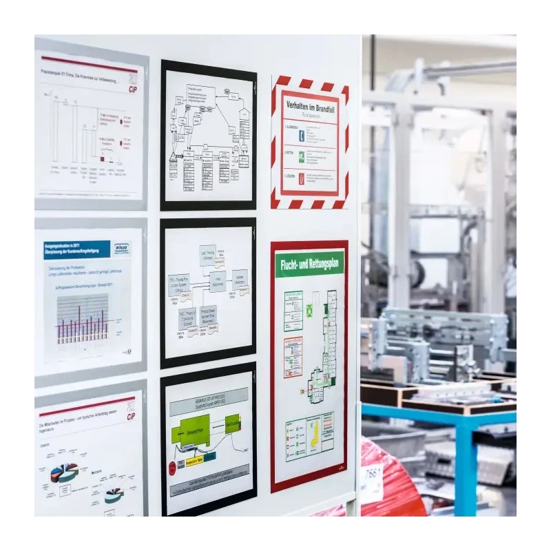 Durable Red Wall-Mount Magnetic A4 Frame, Plastic, 323 mm Height, 236 mm Width 486903