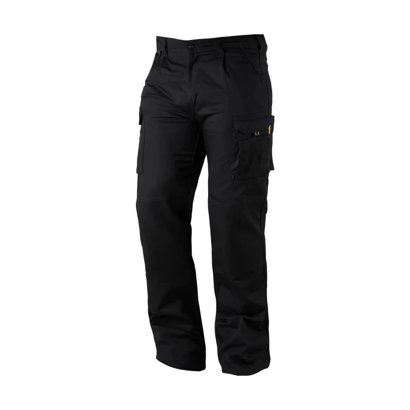 Orn Hawk EarthPro Men's Work Trouser, Black, 42 in Waist, Cotton & Recycled Polyester, 6 Pockets, 2200R/B/42S