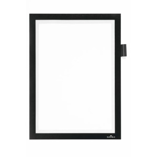 Durable Black A4 Wall-Mount Frame 323 mm Height, 254 mm Width, Plastic, Magnetic, Model 499301