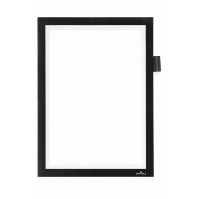 Durable Black A4 Wall-Mount Frame 323 mm Height, 254 mm Width, Plastic, Magnetic, Model 499301