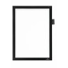 Durable Black A4 Wall-Mount Frame 323 mm Height, 254 mm Width, Plastic, Magnetic, Model 499301
