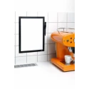Durable Black A4 Wall-Mount Frame 323 mm Height, 254 mm Width, Plastic, Magnetic, Model 499301