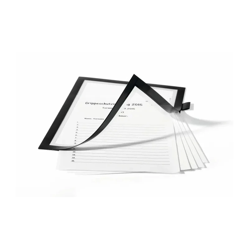 Durable Black A4 Wall-Mount Frame 323 mm Height, 254 mm Width, Plastic, Magnetic, Model 499301
