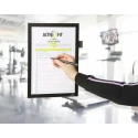 Durable Black A4 Wall-Mount Frame 323 mm Height, 254 mm Width, Plastic, Magnetic, Model 499301