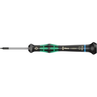 Wera Precision Screwdriver, 0.05 in Tip, 40 mm Blade, Ergonomic Grip, 137 mm Overall Length 05118074001