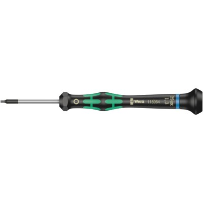 Wera Precision Screwdriver, 0.05 in Tip, 40 mm Blade, Ergonomic Grip, 137 mm Overall Length 05118074001