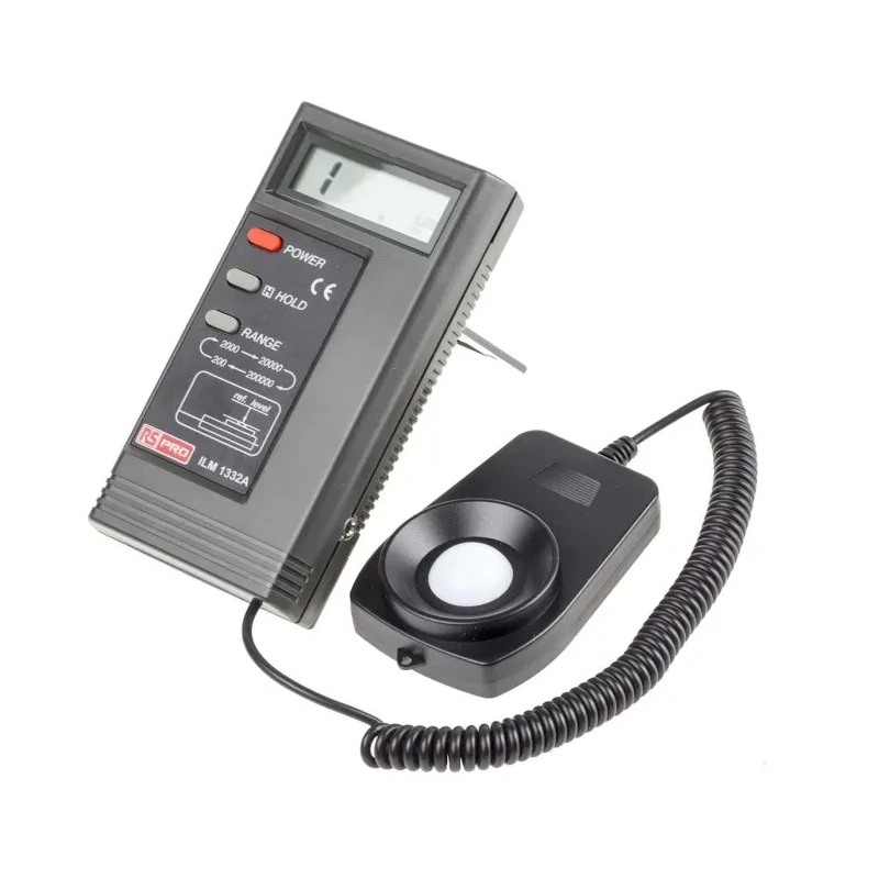 RS PRO Digital Light Meter ILM1332A, 0.01 lx to 200000 lx Range, ±3% Accuracy, Photodiode Sensor, 135x72x33 mm