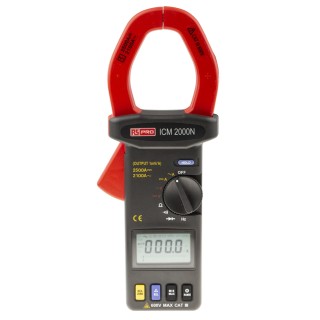 RS PRO Clamp Meter ICM2000N, 2.5 kA DC, 2.1 kA AC, 600 V DC/AC, True RMS, CAT III