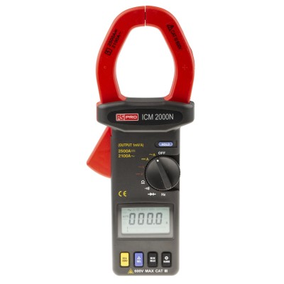 RS PRO Clamp Meter ICM2000N, 2.5 kA DC, 2.1 kA AC, 600 V DC/AC, True RMS, CAT III