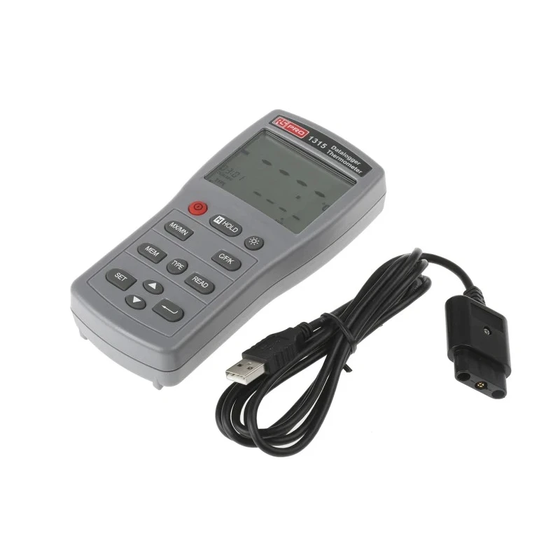 RS PRO Handheld Digital Thermometer 1315, Single Input, Probe Compatible with Type N, T, J, K, R, S, E, 1767°C, USB 123-2213