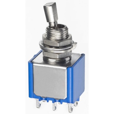 APEM Toggle Switch Panel Mount DPDT On-Off-On Solder Lug Terminal 30V AC/DC 4A 5647A12