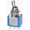 APEM Toggle Switch Panel Mount DPDT On-Off-On Solder Lug Terminal 30V AC/DC 4A 5647A12