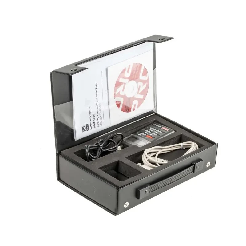 RS PRO Data Logging Sound Level Meter 70–140 dB, 10 kHz, LCD, Battery Powered, RS232 Interface NDM1355