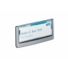 Durable White Out-of-door Plate, 149 x 52.5 mm, Wall Sign Holder, Anti-Scratch Window, Mounting Kit Included, 486037