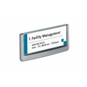 Durable White Out-of-door Plate, 149 x 52.5 mm, Wall Sign Holder, Anti-Scratch Window, Mounting Kit Included, 486037