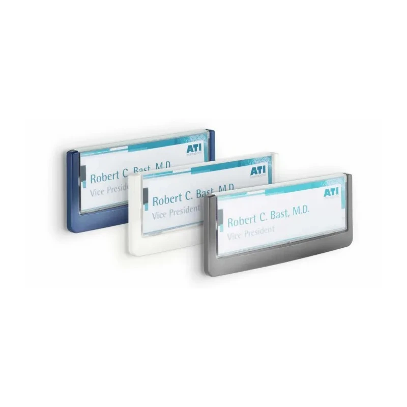 Durable White Out-of-door Plate, 149 x 52.5 mm, Wall Sign Holder, Anti-Scratch Window, Mounting Kit Included, 486037