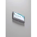 Durable White Out-of-door Plate, 149 x 52.5 mm, Wall Sign Holder, Anti-Scratch Window, Mounting Kit Included, 486037