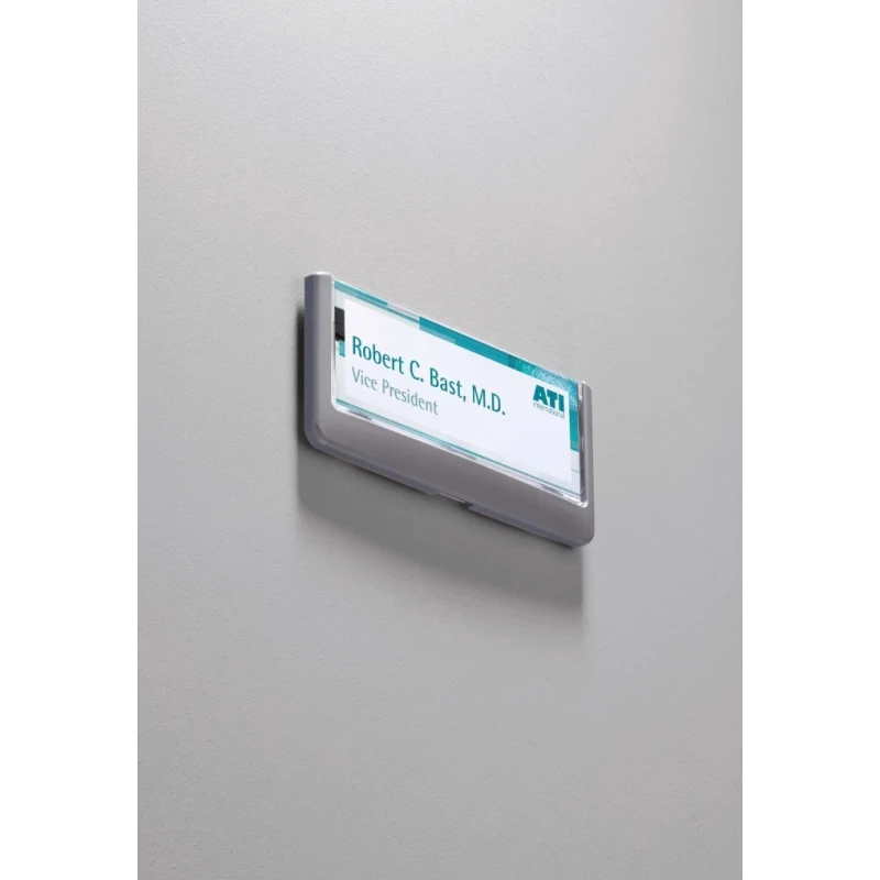 Durable White Out-of-door Plate, 149 x 52.5 mm, Wall Sign Holder, Anti-Scratch Window, Mounting Kit Included, 486037