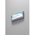 Durable White Out-of-door Plate, 149 x 52.5 mm, Wall Sign Holder, Anti-Scratch Window, Mounting Kit Included, 486037