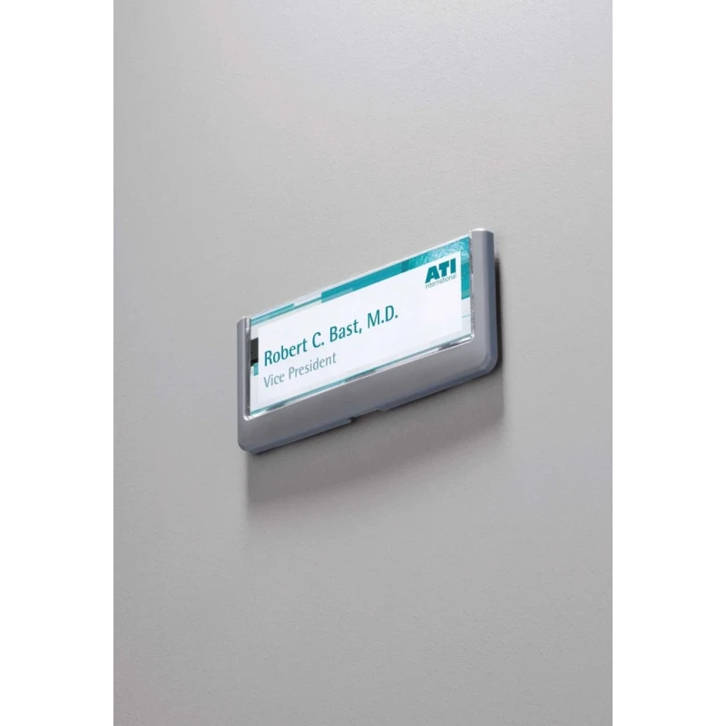 Durable White Out-of-door Plate, 149 x 52.5 mm, Wall Sign Holder, Anti-Scratch Window, Mounting Kit Included, 486037