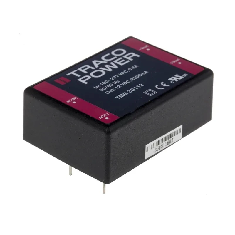 TRACOPOWER Switching Power Supply 12V DC, 30W, PCB Mount, Universal Input 90–264V, TMG 30112