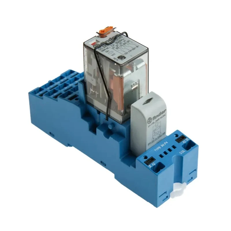 Finder 58 Series Interface Relay DIN Rail 230V AC Coil 4PDT 6mA 7A Push-in Terminals 58.P4.8.230.0060SMA