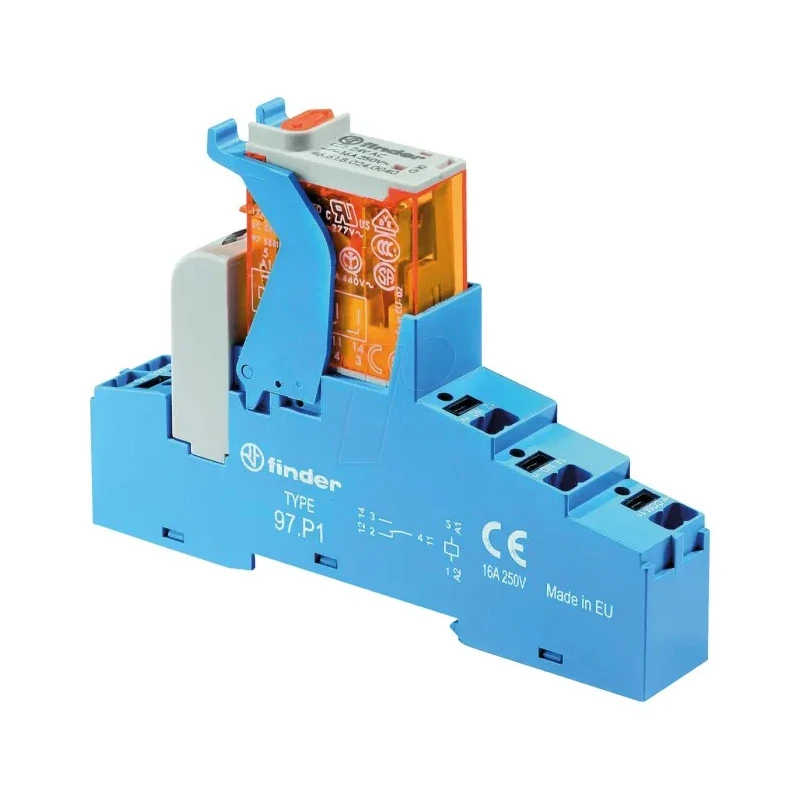 Finder 4C Series Interface Relay DIN Rail Mount, 230V AC Coil, SPDT, Push-in Terminals, 16A, 5mA Coil 4C.P1.8.230.0060SPA
