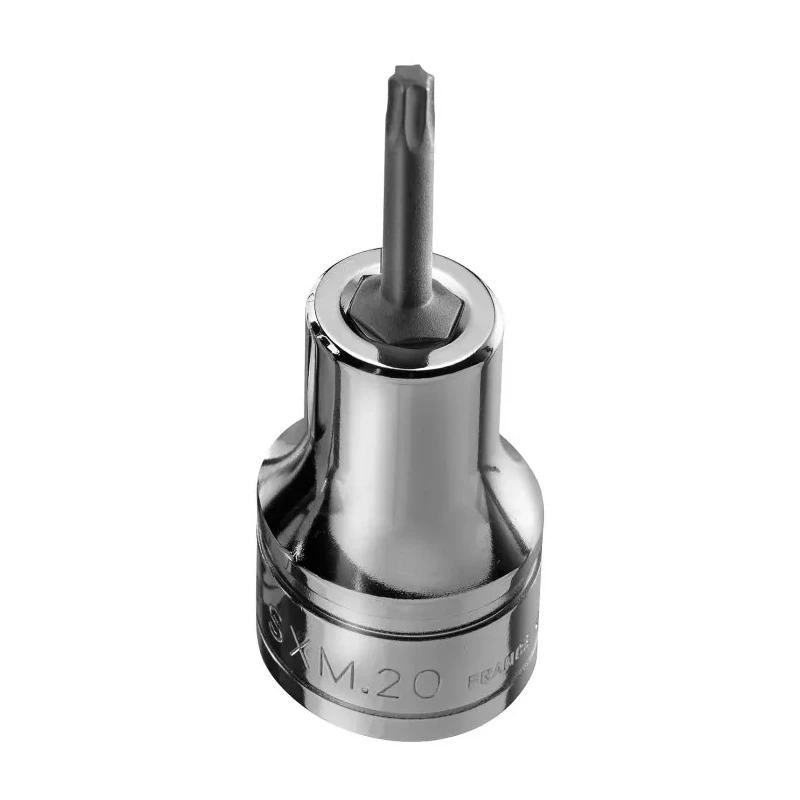 Facom 12.7 mm Drive 5.49 mm Torx Socket, Square Drive, Chrome Vanadium Steel, 60 mm Overall Length SXM.30