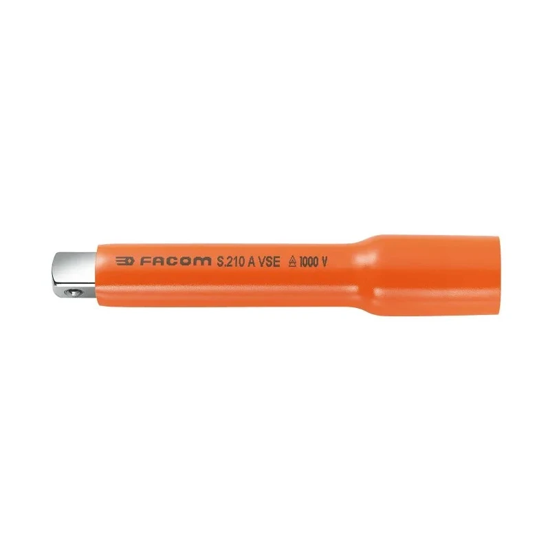 Facom Insulated Steel Socket Extension Bar 12.7 mm Square Drive, 265 mm Length S.215AVSE