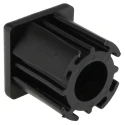 RS PRO Square Nylon Tube Insert, M12 Thread, 40x40x43 mm, Brass Nickel-Plated Bush, 1000 kg Static Load Capacity 235-0969