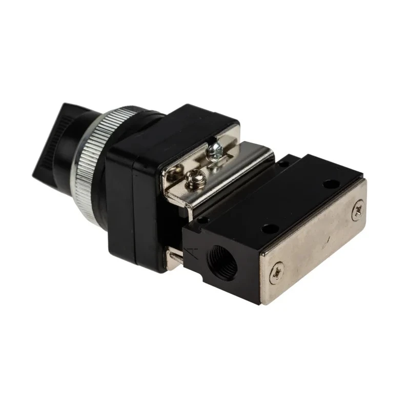 RS PRO Manual Pneumatic Control Valve MV Series, G 1/8 Port, 3/2 Function, 2 Position Selector Switch 235-1190