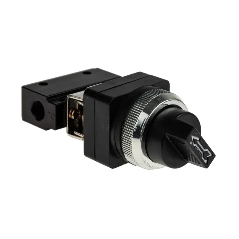 RS PRO Manual Pneumatic Control Valve MV Series, G 1/8 Port, 3/2 Function, 2 Position Selector Switch 235-1190